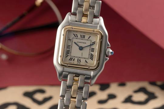 Cartier Panthère Lady Çelik / Altın Kuvars Ref. 66921 Kutu Klasikleri