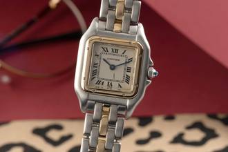 Thumbnail von Cartier Panthère Lady Stahl / Gold Quarz Ref. 66921 Box Klassiker