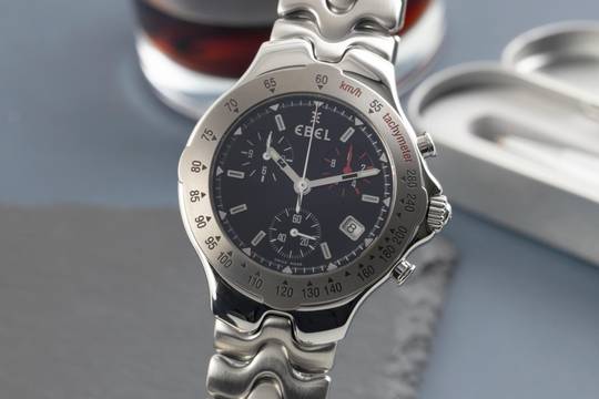 Ebel Sportwave Stahl / Titan Chronograph Ref. E9251642 Box