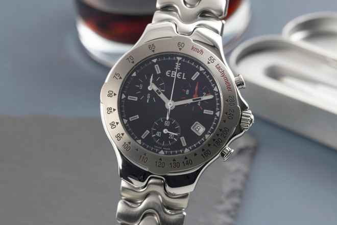 Ebel Sportwave Çelik / Titanyum Kronograf Ref. E9251642 Kutu
