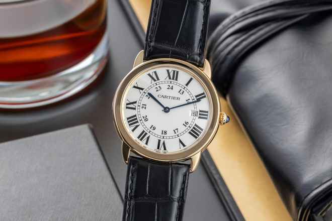 Cartier Ronde Solo de Cartier Çelik / Altın Orta Boy Ref. W6700455