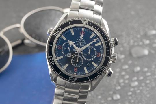 Omega Seamaster Planet Ocean Chronograph Stahl Automatik Ref. 2210.51.00 B&P