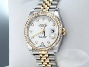 Thumbnail von Rolex Datejust 36 36mm 116243 2016 Stahl Gelbgold 750 Diamanten Automatik Gold