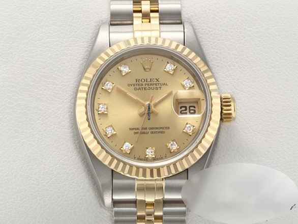  Rolex Lady-Datejust Edelstahl Gelbgold 750 Diamanten Automatik Stainless Steel 18kt Yellow Gold Stahl Jubilé-band Chronometer Oyster 