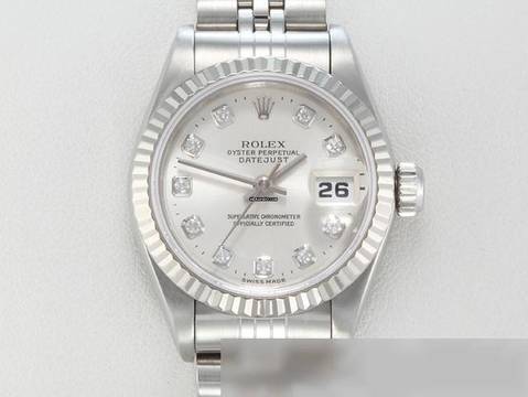 Rolex Lady-Datejust Stahl Weissgold 750 Diamanten 2000 Automatik Stainless Steel 18kt White Gold Damen Jubilé-band Chronometer Oyster
