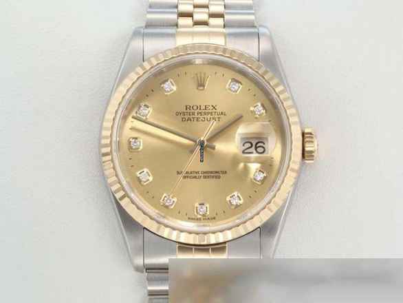  Rolex Datejust 36 36mm 16233 2003 Stahl Gelbgold 750 Diamanten Automatik Stainless Steel 18kt Yellow Gold Jubilé-band Chronometer Oyster 