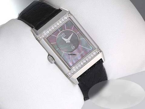 Jaeger-LeCoultre Reverso Classic Medium Duetto 212.8.d4 Stahl Perlmutt Diamant Steel