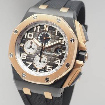 Audemars Piguet Royal Oak Offshore Chronograph Rosegold/Ceramic Chronograph Box+Papiere+Service