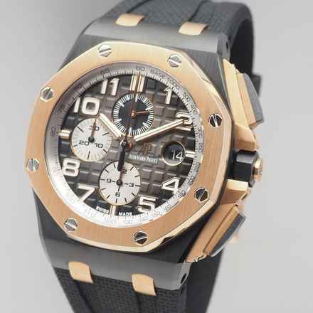  Audemars Piguet Royal Oak Offshore Chronograph Rosegold/Ceramic Chronograph Box+Papiere+Service 