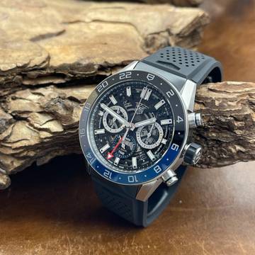 TAG Heuer Carrera Carrera Heuer02 Twin-Time - NEUWARE - FULLSET 2023 - Ref. CBG2A1Z.FT6157