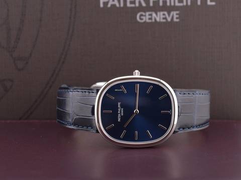 Patek Philippe Ellipse d'Or Golden Ellipse Platinum Blue New 2009