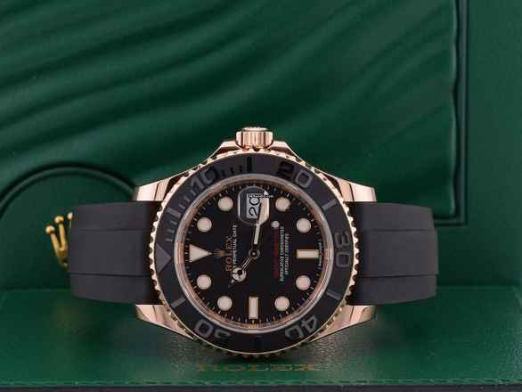  Rolex Yacht-Master 40 Ref. 116655 Like New 2018 Rose Gold 40mm Oysterflex Full Set 