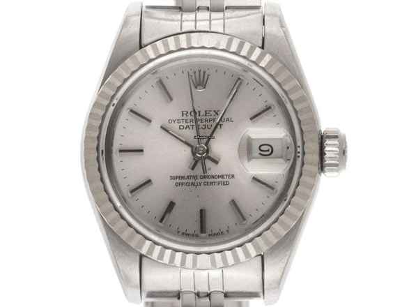 Rolex Lady-Datejust Ref.69174 open 6/9 1958 Box&Beschreibung Original Vintage Unpoliert Datejust Lady open 6/9 Stahl 18kt Weißgold 