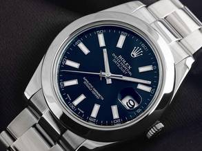 Thumbnail von Rolex Datejust II Ref.116300 2015 Box&Beschreibung sehr gut Vintage Datejust II Stahl