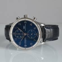 Thumbnail von IWC Portugieser Chronograph Portuguese IW371432 Laureus chronograph blue dial Full Set 2006