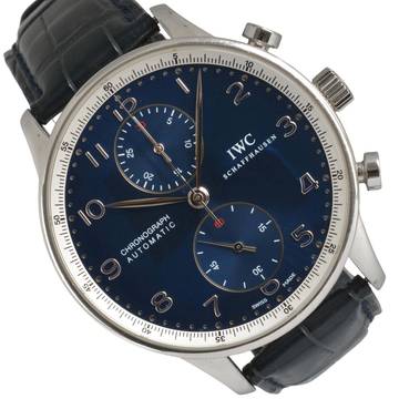 IWC Portugieser Chronograph Portuguese IW371432 Laureus chronograph blue dial Full Set 2006