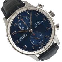 Thumbnail von IWC Portugieser Chronograph Portuguese IW371432 Laureus chronograph blue dial Full Set 2006
