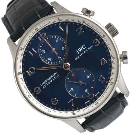  IWC Portugieser Chronograph Portuguese IW371432 Laureus chronograph blue dial Full Set 2006 