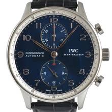 Thumbnail von IWC Portugieser Chronograph Portuguese IW371432 Laureus chronograph blue dial Full Set 2006