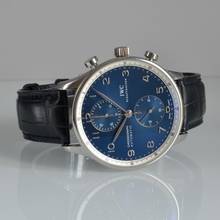 Thumbnail von IWC Portugieser Chronograph Portuguese IW371432 Laureus chronograph blue dial Full Set 2006
