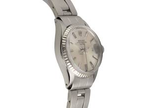 Thumbnail von Rolex Oyster Perpetual Lady Date Stahl / Weissold Automatik Damenuhr Ref. 6517 Klassiker