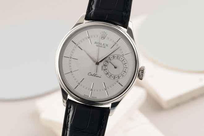 Rolex Cellini Date 18K (0,750) Beyaz Altın Otomatik Erkek Saat Ref. 50519 Kutu 2018