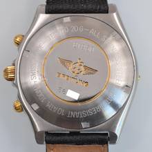 Thumbnail von Breitling Chronomat 81950 chronograph black dial steel Full Set