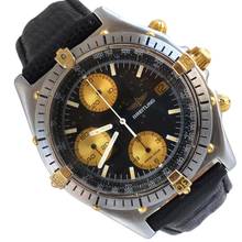 Thumbnail von Breitling Chronomat 81950 chronograph black dial steel Full Set