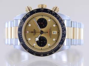 Thumbnail von Tudor Black Bay Chrono Stahl Gold Top Heritage Golden Dial B+P