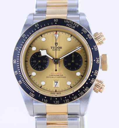 Tudor Black Bay Chrono Çelik Altın En İyi Heritage Altın Renkli Kadran B+P