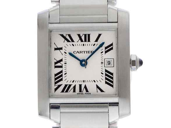  Cartier Tank Française MM Medium Modell Ref.2465 2004 Full Set sehr gut Vintage Tank Francaise MM Medium Modell 