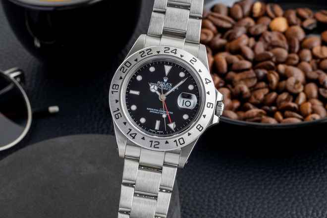  Rolex Explorer II Black Dial Edelstahl Automatik Herrenuhr Ref. 16570 P-Serie 