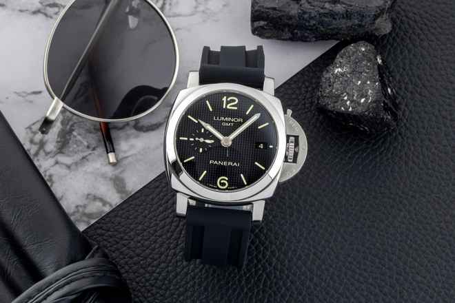  Panerai Luminor GMT Automatik Stahl Herrenuhr PAM00535 Box & Papiere 2015 