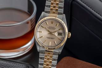 Thumbnail von Rolex Datejust 36 Stahl / Gold Tapestry Dial Automatik Ref. 16233 B&P LC 100