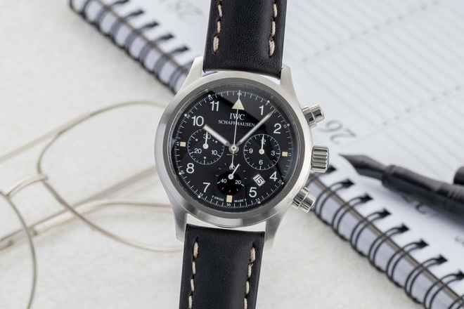  IWC Fliegeruhr Chronograph Pilot Chronograph Edelstahl Quarz Herrenuhr Ref. IW374101 Papiere 1996 