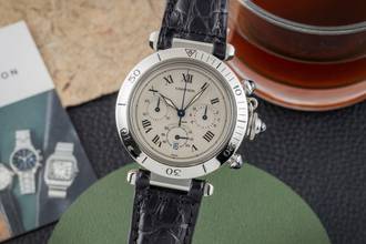 Thumbnail von Cartier Pasha Chronograph Stahl Quarz Herrenuhr Ref. W3101855