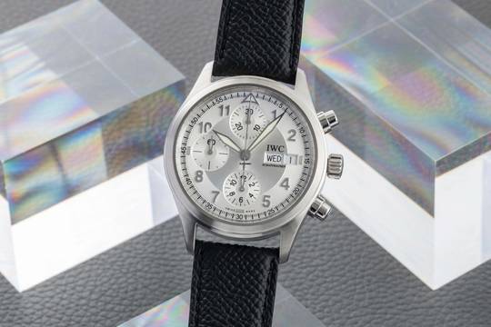  IWC Fliegeruhr Spitfire Chronograph Fliegerchronograph Spitfire Day-Date Stahl Automatik Herrenuhr Ref. IW370628 