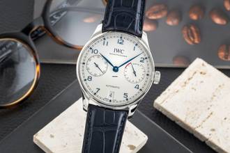 Thumbnail von IWC Portugieser Automatik 7 Days Edelstahl Automatik Herrenuhr Ref. IW500705 Papiere 2017