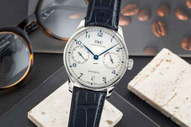  IWC Portugieser Automatik 7 Days Edelstahl Automatik Herrenuhr Ref. IW500705 Papiere 2017 