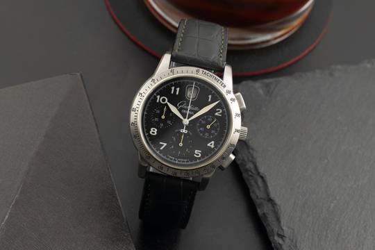 Glashütte Original Navigator Chronograph Automatik Ref. 39-32-07-07-04 B&P 1998