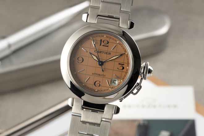 Cartier Pasha C Edelstahl Automatik Herrenuhr Ref. W31024M7 Klassiker 