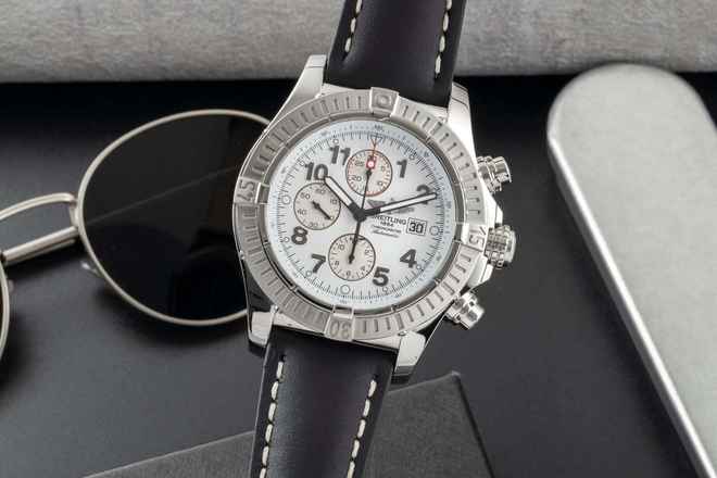  Breitling Super Avenger Chronograph Edelstahl Automatik Ref. A13370 B&P 2019 