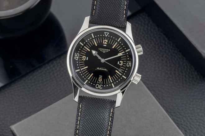  Longines Legend Diver Stahl Automatik Herrenuhr Ref. L3.674.4.56.3 B&P 2010 