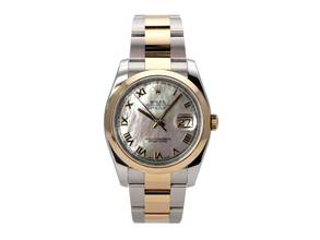Thumbnail von Rolex Datejust 36 Edelstahl / Gelbgold Ref. 116203 Zifferblatt Perlmutt Römisch
