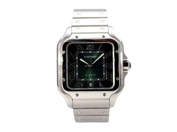  Cartier Santos de Cartier Edelstahl großes Modell Ref. WSSA0062 