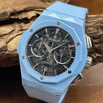 Hublot Classic Fusion Aerofusion 45mm Ltd. Chrono Orlinski Sky Blue Ceramic - FULLSET