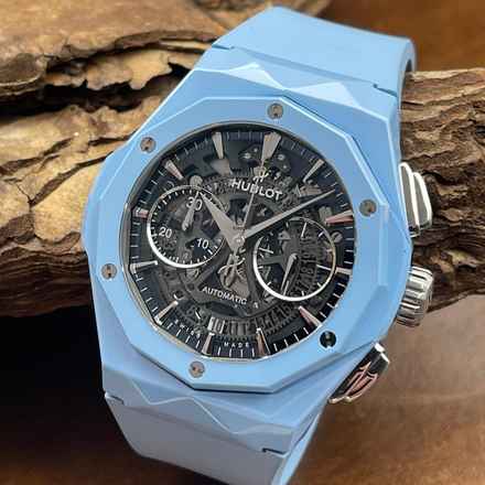  Hublot Classic Fusion Aerofusion 45mm Ltd. Chrono Orlinski Sky Blue Ceramic - FULLSET 