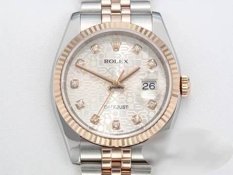 Rolex Datejust 36 36mm 116231 2014 Stahl Rosegold 750 Diamanten Automatik