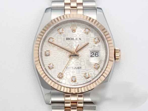  Rolex Datejust 36 36mm 116231 2014 Stahl Rosegold 750 Diamanten Automatik Stainless Steel 18kt Rose Gold Jubilé-band Chronometer Oyster 