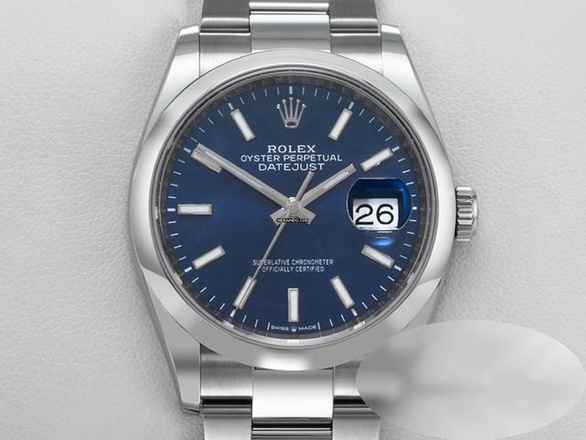  Rolex Datejust 36 36mm 126200 2020 Edelstahl Automatik Date Just Stahl Stainless Steel Oyster-band Chronometer Blue Dial 